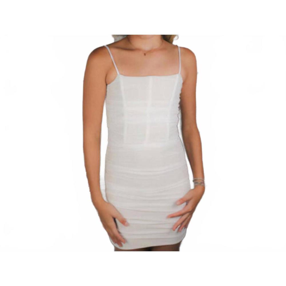 NEW IF SO sheer overlay dress in white
